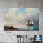 Картина Спокойное раннее вечернее море - Иван К. Айвазовский