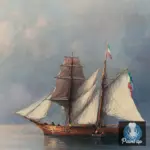 Картина Спокойное раннее вечернее море - Иван К. Айвазовский