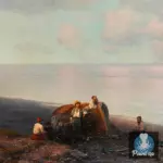 Картина Спокойное раннее вечернее море - Иван К. Айвазовский