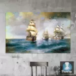Картина Бриг „Меркурий“, атакованный двумя турецкими кораблями - Иван К. Айвазовский
