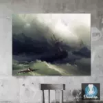 Картина Корабли на бушующем море - Иван К. Айвазовский