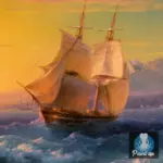 Картина Корабль на закате у мыса Мартен - Иван К. Айвазовский
