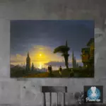 Картина Галатская башня в лунном свете - Иван К. Айвазовский