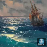 Картина Проходящий корабль в лунную ночь - Иван К. Айвазовский