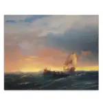 Картина Корабль в море на закате - Иван К. Айвазовский