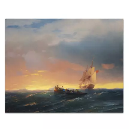 Картина Корабль в море на закате - Иван К. Айвазовский