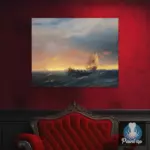 Картина Корабль в море на закате - Иван К. Айвазовский