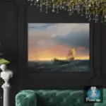 Картина Корабль в море на закате - Иван К. Айвазовский