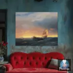 Картина Корабль в море на закате - Иван К. Айвазовский