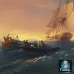 Картина Корабль в море на закате - Иван К. Айвазовский