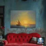 Картина Закат над островом Искья - Иван К. Айвазовский