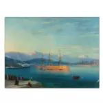 Картина Французские корабли, покидающие Черное море - Иван К. Айвазовский