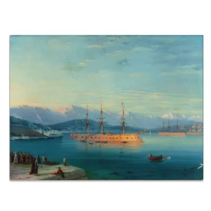 Картина Французские корабли, покидающие Черное море - Иван К. Айвазовский