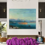 Картина Французские корабли, покидающие Черное море - Иван К. Айвазовский