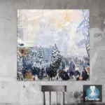 Картина Ёлочный торг - Борис Кустодиев