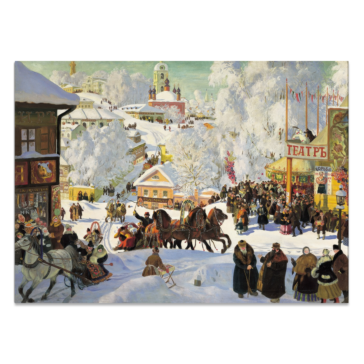 she-097-1 Картина Масленица (1919) - Кустодиев Б.М.
