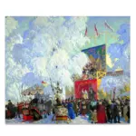 Картина Балаганы - Кустодиев Б.М.