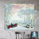 Картина Зима - Кустодиев Б.М.
