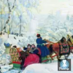 Картина Зима - Кустодиев Б.М.