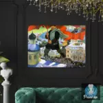 Картина Большевик - Кустодиев Б.М.