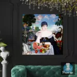 Картина Купчиха за чаем - Борис Кустодиев