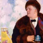 Картина портрет Фёдора Ивановича Шаляпина - Кустодиев Б.М.