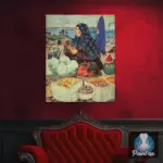 Картина Торговка овощами - Кустодиев Б.М.