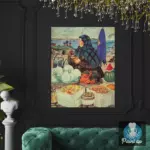 Картина Торговка овощами - Кустодиев Б.М.
