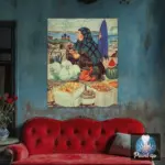 Картина Торговка овощами - Кустодиев Б.М.