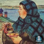 Картина Торговка овощами - Кустодиев Б.М.