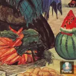 Картина Торговка овощами - Кустодиев Б.М.