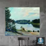 Картина Лесное озеро в Конкола - Кустодиев Б.М.
