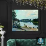 Картина Лесное озеро в Конкола - Кустодиев Б.М.