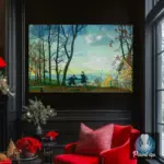 Картина Вид с Воробьёвых гор - Кустодиев Б.М.