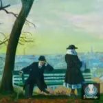 Картина Вид с Воробьёвых гор - Кустодиев Б.М.