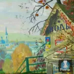 Картина Вид с Воробьёвых гор - Кустодиев Б.М.