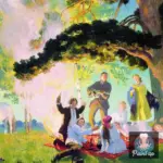 Картина Пикник - Кустодиев Б.М.