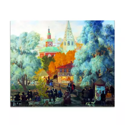 Картина В провинции - Кустодиев Б.М.