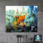 Картина В провинции - Кустодиев Б.М.