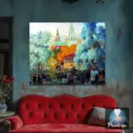 Картина В провинции - Кустодиев Б.М.
