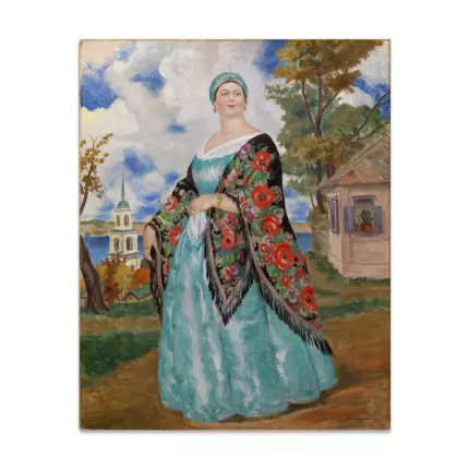 Картина Купчиха 1923 - Кустодиев Б.М.