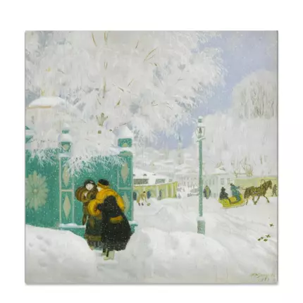 Картина Зима 1919 - Борис Кустодиев