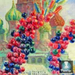 Картина Вербный торг у Спасских ворот - Кустодиев Б.М.