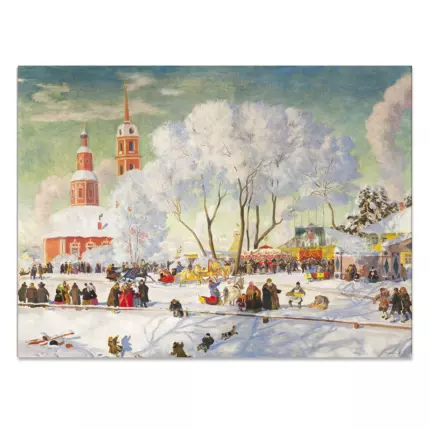 Картина Масленица 1920 - Кустодиев Б.М.