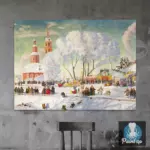 Картина Масленица 1920 - Кустодиев Б.М.