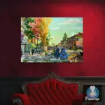 Картина Осеннее гулянье - Кустодиев Б.М.