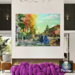 Картина Осеннее гулянье - Кустодиев Б.М.