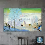 Картина Лыжники - Кустодиев Б.М.