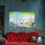Картина Лыжники - Кустодиев Б.М.
