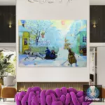 Картина Морозный день - Кустодиев Б.М.